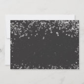 シルバーグリッターティール（緑がかった色）ドレスティアラダークスウィート16 招待状 (裏面)