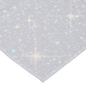 シルバーグリッターテクスチャホワイトダイヤきらめくモンド テーブルクロス (アングル)