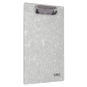シルバーグリッターテクスチャ白きらめく光沢 クリップボード (右)