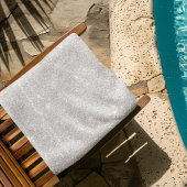 シルバーグリッターテクスチャ白きらめく光沢 ビーチタオル