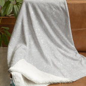 シルバーグリッターテクスチャ白きらめく光沢 フリースブランケット