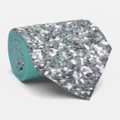 シルバーグリッタートレンディーフェーグラデーションジング ネクタイ (ロール)