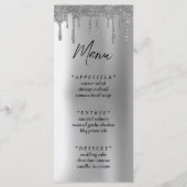シルバーグリッタードリップウェディングレセプション メニュー (正面)