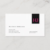 シルバーグリッタードリップシグネチャーホットピンク 名刺 (裏面)