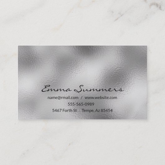 シルバーグリッタードリップスアイブロウメイクアップアイズ 名刺 (裏面)