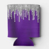 シルバーグリッタードリップスバイオレットパープル50誕生日 缶クーラー (裏面)