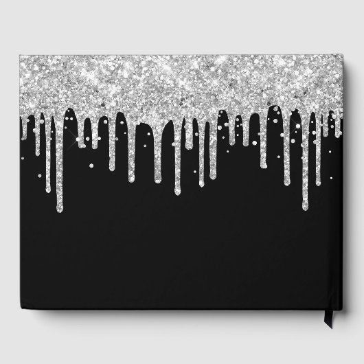 シルバーグリッタードリップスブラック16誕生日 ゲストブック (裏面)