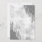 シルバーグリッタードリップスマルティニボウブライダルシャワー 招待状 (裏面)