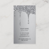 シルバーグリッタードリップスメタリックシャインメイクアップアーティスト 名刺 (正面)