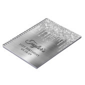 シルバーグリッタードリップスメタリック21thバースデーゲスト ノートブック (左側)