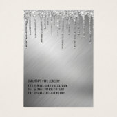 シルバーグリッタードリップスロゴイヤリングディスプレイカード (裏面)