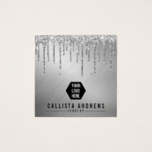 シルバーグリッタードリップスロゴイヤリングディスプレイカード