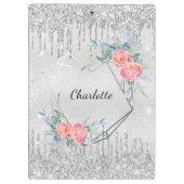 シルバーグリッタードリップス赤面ピンクフローラ名 クリップボード (裏面)