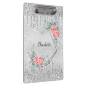 シルバーグリッタードリップス赤面ピンクフローラ名 クリップボード (右)
