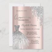 シルバーグリッタードリップス、ドレスバラ金ゴールドキンセアニラ 招待状 (正面)