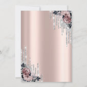 シルバーグリッタードリップス、花バラ金ゴールド退職 招待状 (裏面)