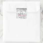 シルバーグリッタードリップス、DIY名、モノグラムタイトルBlk スクエアシール (バッグ)