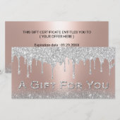 シルバーグリッタードリップバラ金ゴールド商品券 (正面/裏面)