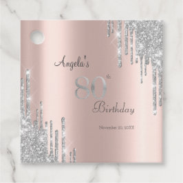 シルバーグリッタードリップバラ金ゴールド80th フェイバータグ