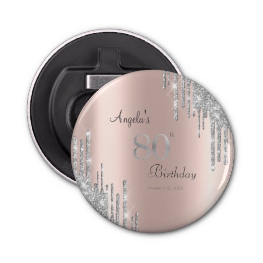 シルバーグリッタードリップバラ金ゴールド80th 栓抜き (正面)