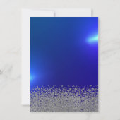 シルバーグリッタードレス、ダイアモンズブルースウィート16 招待状 (裏面)