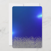 シルバーグリッタードレス、ティアラ、ダイアモンズブルー 招待状 (裏面)