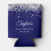 シルバーグリッターネイビーブルー40とファブラス 缶クーラー (正面)