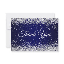 シルバーグリッターネイビーブルー40歳の誕生日