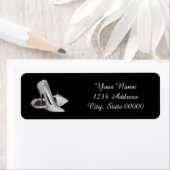 シルバーグリッターハイヒールシューズ住所 シール (インサイチュ)