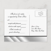 シルバーグリッターハイヒールシューズRSVP インビテーションポストカード (裏面)