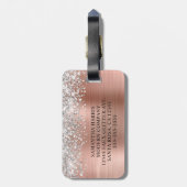 シルバーグリッターバラゴールドフォイルロゴ ラゲッジタグ (裏面縦)