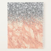 シルバーグリッターバラ金ゴールドモノグラムの大理石2021 プランナー手帳 (裏面)