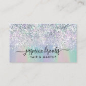 シルバーグリッターパステルグラディエエレガントント 名刺 (正面)