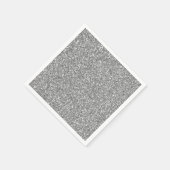 シルバーグリッターパターンの外観 スタンダードカクテルナプキン (角)