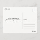 シルバーグリッターパーソナライズされたサンキュー ポストカード (裏面)