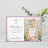 シルバーグリッターパープルコミュニオンサンキューカード サンキューカード (スタンド正面)