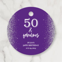 シルバーグリッターパープル50th誕生日パーティー