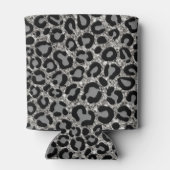 シルバーグリッターヒョウガーリーチータシック誕生日 缶クーラー (裏面)