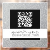 シルバーグリッタービジネスQRコードウィンドウの固定 ウィンドウサイン (シート2)