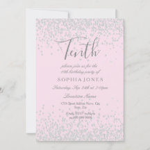 シルバーグリッターピンクガールズ10thバースデーパーティー