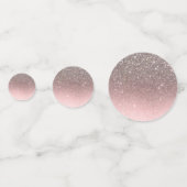 シルバーグリッターピンクスパークルグラムバースデーパーティー コンフェッティ (正面)