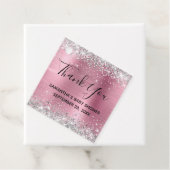 シルバーグリッターピンクフォイル赤ちゃんシャワーありがとう フェイバータグ (インサイチュ)