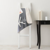 シルバーグリッターフォトモノグラムグラマラス シェルパブランケット (インサイチュ)