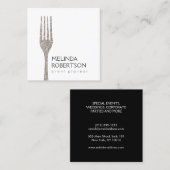 シルバーグリッターフォークイベントプランナー スクエア名刺 (正面/裏面)