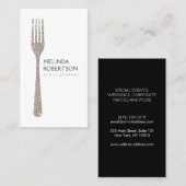 シルバーグリッターフォークイベントプランナー 名刺 (正面/裏面)