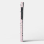 シルバーグリッターフレークと赤面 Case-Mate iPhoneケース (裏面 / 左)