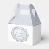 シルバーグリッターフレームブルーボウバプティススモールゲーブル フェイバーボックス (裏面サイド)