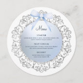 シルバーグリッターフレームブルーボウラウンド メニュー (正面)