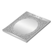 シルバーグリッターフレームメモ帳 ノートパッド (回転)