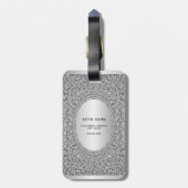 シルバーグリッターフレームラゲージタグ ラゲッジタグ (裏面縦)